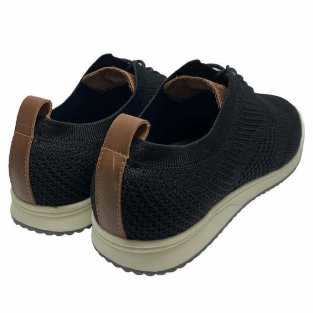 NEW Izod Men's Breeze Shoes  in black LACE UP COMFORT OXFORD MESH SNEAKER NIB - Picture 3 of 4